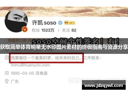 获取简单体育明星无水印图片素材的终极指南与资源分享